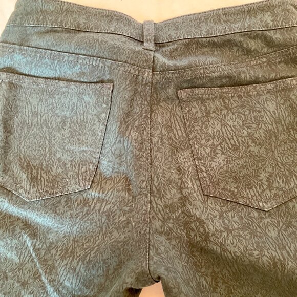 Anthropologie Pilcro and The Letterpress Green Jacquard Ankle Zip‎ Pants… - Picture 11 of 13